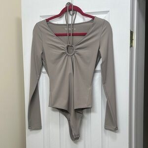 Like New! Abercrombie & Fitch Taupe Long Sleeve Bodysuit